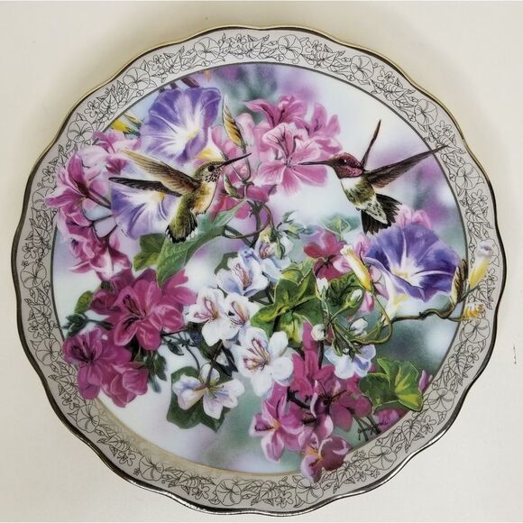 THE Bradford Exchange "Morning Glory" by Janene Grende 1996 Plate no. 9292 A 8" - Picture 1 of 8